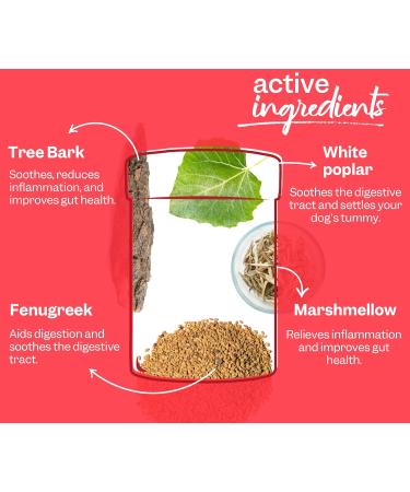 Slippery Elm Powder Tree Barks Powder for Dogs 150g Dog Acid Reflux Treatment Supported with Dog Probiotics Daily Supplement for Upset Tummy & Constipation - Buy Online on GoSupps.com