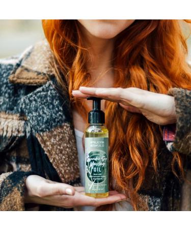 Lavender Sage Bath & Body Oil - Nourishing Lavender Body Oil for Skin & Massage - 4 fl oz Natural After Shower Moisturizer - Buy Online on GoSupps.com