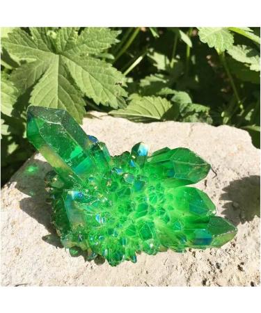 Natural Crystal Rough Crystal Cluster Rare Beautiful Green Flame Precursor Quartz Crystal Cluster Specimen Wedding Decoration Aquarium (Size : 160-200g) - Buy Online on GoSupps.com