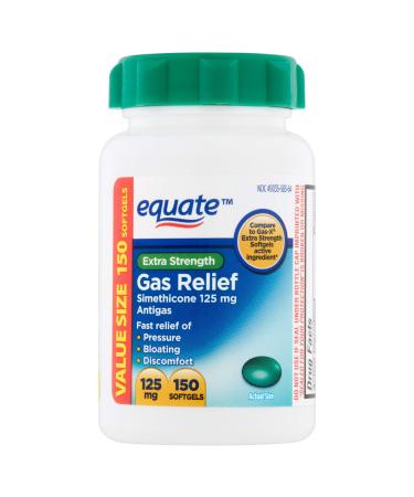 Equate Gas Relief 125mg - 150 Softgels Value Size