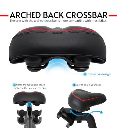 Crostice Wide Bike Seat for Peloton Bike & Bike Plus | Upgraded Comfort Cushion for Women & Men | Oversize Saddle Cover Pad | Red | W10.2 - Buy Online on GoSupps.com