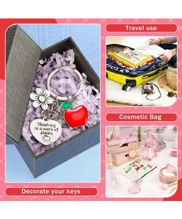 Teacher Appreciation Gift Set - 12 Pcs Makeup Bags & Keychains for Graduation (Delicate Style) - Buy Online on GoSupps.com