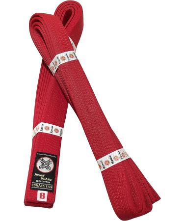 Ronin Deluxe Cotton Red Belt - Masters Belt for Karate  Tae Kwon Do  Judo  Jiu-Jitsu Martial Arts 5 - Buy Online on GoSupps.com