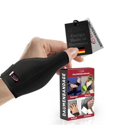 Vigo Sports Universal thumb bandage for right & left - breathable thumb track without sweat & smells - thumb orthosis for thumb protection - thumb bandage for thumb saddle - thumb support m (women)