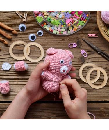 Rosewinec 10-Piece Baby Wooden Teething Rings | 70mm Wood Rings for Infants | Eco-Friendly DIY Craft Bracelets - Buy Online on GoSupps.com
