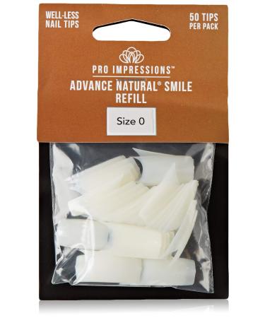 Pro Impressions Advance Natural Smile 50 Nail Tips Size 0