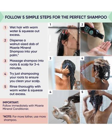 Moerie Volumizing Shampoo & Conditioner for Hair Loss - Natural Thickening Treatment - 100+ Active Ingredients - 8.45 Fl Oz x 2 - Buy Online on GoSupps.com