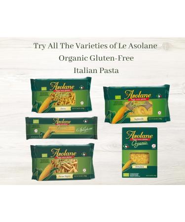 Le Asolane Certified Organic Gluten Free Ditalini Pasta - Premium Italian Gourmet Pasta made from Corn Flour - 8.8 oz (1 Pack) - Buy Online on GoSupps.com