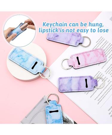 Buy Prasacco 6 Pieces Marble Chapstick Holder Keychain | Stylish Lip Balm & Lipstick Sleeves for Women | Travel Accessories & Safeguard Pouch - Buy Online on GoSupps.com