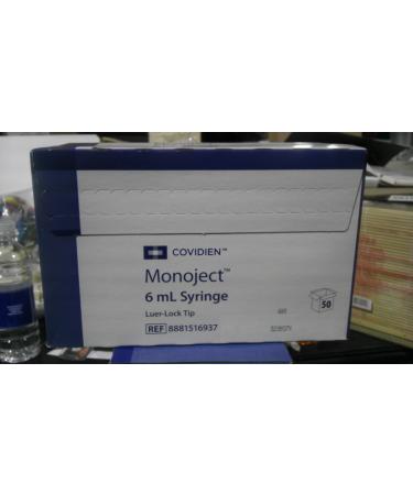 Kendall Monoject 6Cc Syringe Only Luer Lok - Box of 50 - Model 8881516937