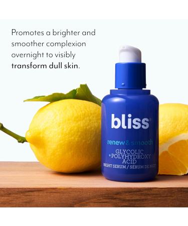 Bliss Brighten & Renew Serum Duo | Vitamin C & Glycolic Acid Serums | Anti-Aging and Brightening Face Serums Duo for Bright Smooth & Firm Skin - Buy Online on GoSupps.com