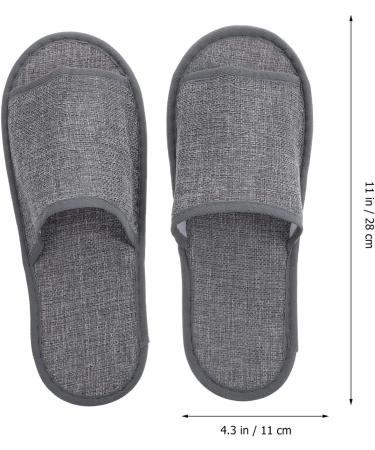 Buy Cabilock Disposable Slippers - Linen Terry Hotel Pantoffel Set for Men & Women | Ideal for Travel Home Spa & Pedicure | Gray - 28x1cm - Buy Online on GoSupps.com