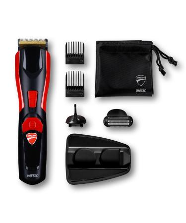 Ducati by Imetec GK 618 Gearbox 8-in-1 beard trimmer set for face and body stainless steel blades precision trimmer Body-Shaver 8 in 1