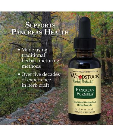 Woodstock Herbal Products Pancreas Formula - Natural Support for Pancreatic Health | 1 FZ - Shop Internationally - Buy Online on GoSupps.com