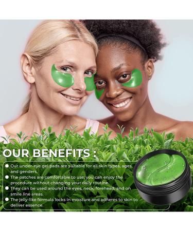 NBCT Collagen Eye Mask 60 pcs with Matcha Green Tea Extract - Under Eye Patches for Puffy Eyes, Dark Circles & Anti-Wrinkle Treatment - Buy Online on GoSupps.com