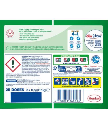 LE CHAT -The Expert -4in1 Disc -Anti-Stain Action -Preservative Free -Hypoallergenic Fragrance -Ingredients Selected with S - Buy Online on GoSupps.com