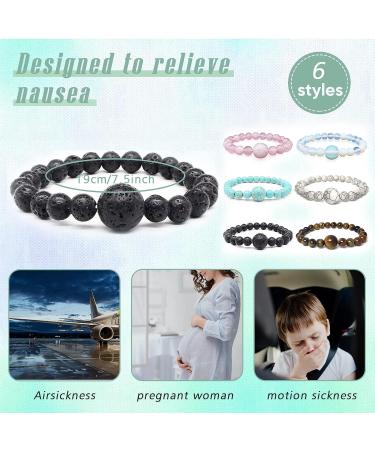 Anti Motion Sickness Bands - Adjustable Acupressure Bracelet for Nausea Relief - Travel Sickness Wristband - Vertigo and Dizziness Relief - 6pcs - Buy Online on GoSupps.com