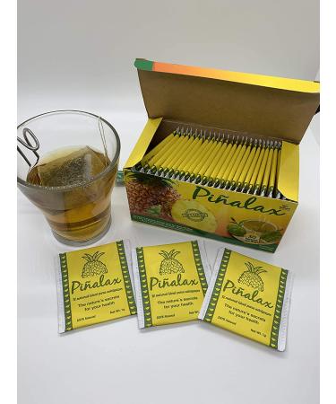 Pinalax Pineapple Tea for Weight Loss and Detox - 100% Natural Blend with Artichoke, Green Tea, Yacon, and Stevia | 30 Tea Bags - Buy Online on GoSupps.com