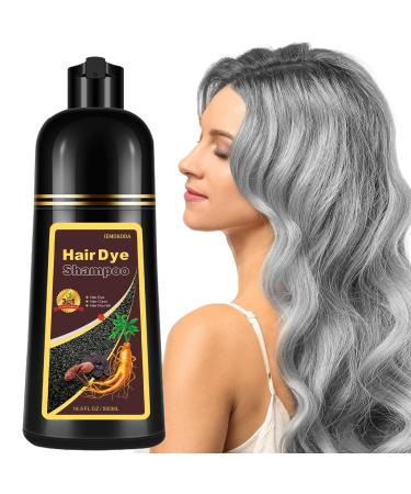 Natural Silver Gray Hair Color Shampoo 16.9 Fl Oz 3-IN-1 Hair Dye Nourishing & Dyeing for Men Women Colors in Minutes Easy to Use