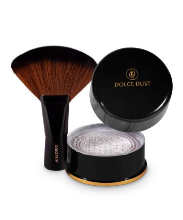 Dolce Dust Powder with Applicator Brush | Remove Stickiness & Finishing Sunless Tan | Skin Hydrated & Smooth Sunless Skin | (Coconut Cream) - 90g (Shimmer)