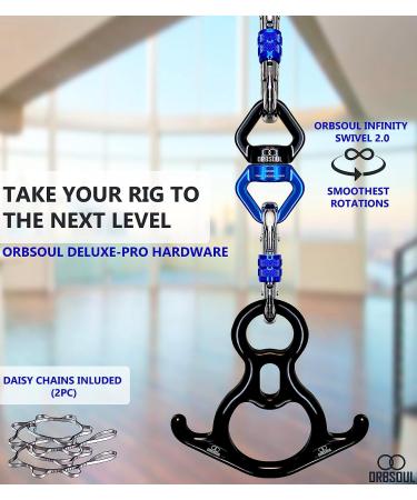 Orbsoul Aerial Silks & Yoga Hammock (Professional Grade) | Premium 100% Nylon Tricot Fabric | Full Rigging Hardware & Easy Set-up Guide | Crown Jewel - Buy Online on GoSupps.com