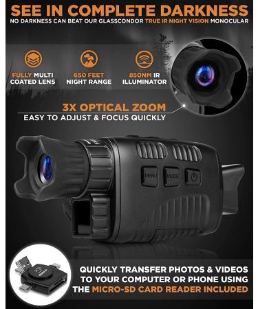 Creative XP 2021 Digital Night Vision Monocular - Capture Photos & Videos in 100% Darkness - IR Spy Gear for Hunting & Surveillance - Card Reader Included - Buy Online on GoSupps.com