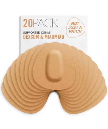 Not Just A Patch Dexcom G6 Adhesive Patches (20 Pack) - Dexcom G6 Stickers Adhesive Patches for Skin - Water Resistant Dexcom Overpatch G6 for Active Lifestyle 10-14 Days - Beige - Buy Online on GoSupps.com