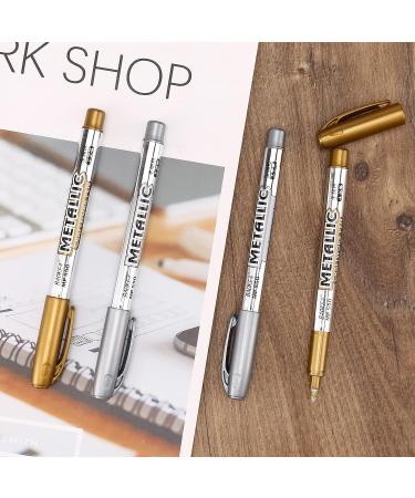 LOONENG Gold and Silver Metallic Marker Set - Fine Point Permanent Markers for Artists, Crafts, and DIY Projects - 8 Count - Buy Online on GoSupps.com