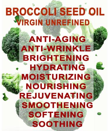 Botanical Beauty BROCCOLI OIL 100% Pure Natural VIRGIN UNREFINED Cold-Pressed Carrier Oil 1 Fl oz 30 ml for Face Skin Body Hair Lip Nails. Rich in Vitamin C Vitamin E Omega 9 - Buy Online on GoSupps.com