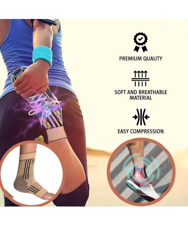 Farmer's Craft Ankle Brace Support Sleeve & Moisturizing Cracked Heel Treatment - Adjustable Neoprene Stabilizer Socks (Medium) - Eliminate Pain & Enhance Comfort - Buy Online on GoSupps.com