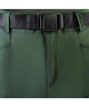 Black Crevice Men's Trekking Shorts | Water-Repellent Quick-Drying Durable Outdoor Shorts in Forest Green/Steel Blue | Ideal Hiking Gear for Men - Buy Online on GoSupps.com