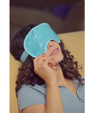 Reusable Gel Cooling Eye Mask for Puffy Eyes | Pastel Blue - Buy Online on GoSupps.com