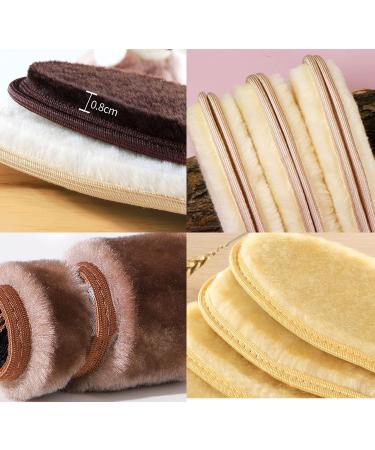4 Pairs Thick Warm Shoe Inserts for Women - Fleece Shearing Faux Wool Insoles for Winter Boots & Slippers - Size 8 M US/Men's 7 M US - Buy Online on GoSupps.com