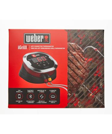 Weber Igrill 2 - Intelligent Bluetooth Meat Thermometer | 4 Connections Smartphone App Control Magnetic Holder | Best Grill Thermometer (7221) - Buy Online on GoSupps.com