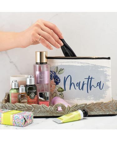 Bridesmaid Proposal Gifts - Personalized Makeup Bags for Women - Set of 5 - Monogrammed Cosmetic Pouches - Custom Cosmetic Bags in 9 Colors - Buy Online on GoSupps.com
