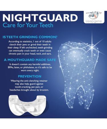 Sleepgene Dental Night Guard - BPA-Free Moldable Mouth Guard for Teeth Grinding - Promotes Deep Sleep - Includes Hygienic Storage Case (Small) - Buy Online on GoSupps.com