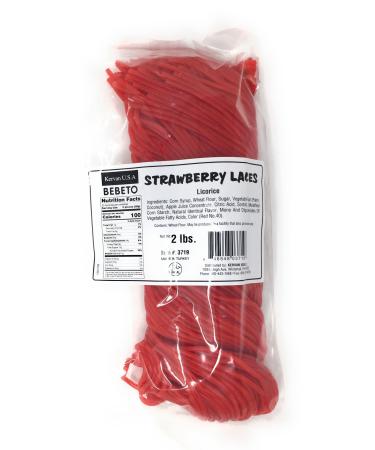 Kervan Strawberry Licorice Laces, 2 Pound
