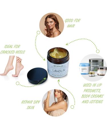 Lanolin. Adeps Lanae. 60ml Jar use directly on the hands and feet especially for rough dry and cracked skin by Sea & Sea - Buy Online on GoSupps.com
