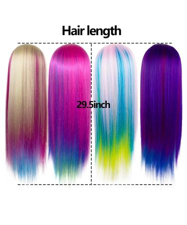 SHOWSHINE Rainbow Training Heads - Burgundy Styling & Practice Head for Hair Design | International Shipping Available - Buy Online on GoSupps.com