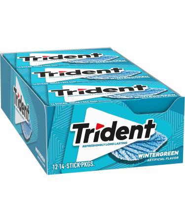 Trident Wintergreen Sugar Free Chewing Gum with Xylitol 14 Sticks 39 g - Buy Online on GoSupps.com