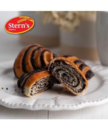 12 Bite Size Pastries | Freshly Baked Croissants | Rugelach Pastries | Breakfast Pastry or Snack | Coffee Snack | Office Snack | Preservative Free & No Coloring Added | 8 oz-Sterns Bakery(Chocolate) Chocolate Rugelach - Buy Online on GoSupps.com