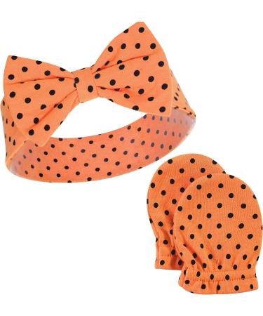 Hudson Baby Infant Girl Halloween Dots Headband & Scratch Mitten Set 0-6 Months - Buy Online on GoSupps.com