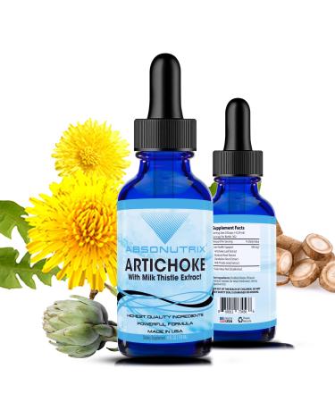 Absonutrix Artichoke with Organic Milk Thistle Extract 390 mg 4 FL OZ Liquid 302 Servings Made in USA Potent Plant-Based Ingredients Burdock Root Extract Dandelion Root Extract Non-GMO