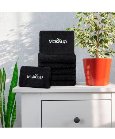 Orighty Makeup Remover Wash Cloths - Super Soft Microfiber Face Towel for Quick & Gentle Makeup Removal - 13 x 13 inch, Pack of 6 (Black) - Buy Online on GoSupps.com