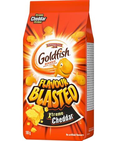 Pepperidge Farm Goldfish Flavor Blasted Extreme Cheddar 6.6oz (180g) | Baked Snack Crackers | Made with Real Cheddar Cheese | Original American Snack | By BEXICO - Buy Online on GoSupps.com