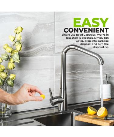 60-Count Lemon Scent Garbage Disposal Cleaner Capsules - Freshener & Deodorizer - Buy Online on GoSupps.com