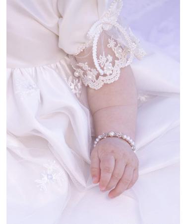 Baptism to Bride Cross Bracelet for Girls | Sterling Silver & Pearls - Buy Online on GoSupps.com