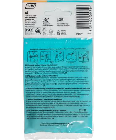 TEPE Interdental Brushes Orange Extra Soft (0.45mm Size 1) - 8 Count Pack | Effective Interdental Cleaning - Buy Online on GoSupps.com