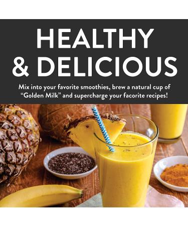 Organic Turmeric Root Powder w Curcumin - Lab Tested, 100% Raw from India - 16oz Resealable Bag by FGO - Buy Online on GoSupps.com