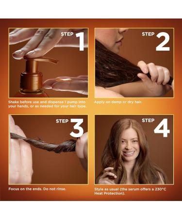 Garnier Whole Blends Hair Honey Repairing Serum for Dry Damaged Hair Non-sticky & non-greasy Smoother hair & split ends reduction 150ml - Buy Online on GoSupps.com